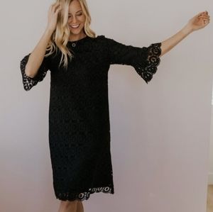 Roolee Let's Dance Black Lace Dress Size S
